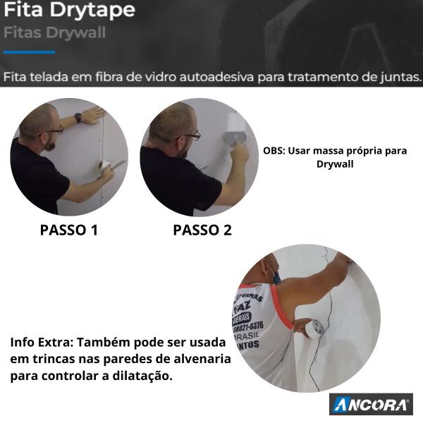 Fita Telada União Junção Placa Isopor Teto Mais Reforço 2UND - Drytape Imagem de Fita Telada União Junção Placa Isopor Teto Mais Reforço 2UND