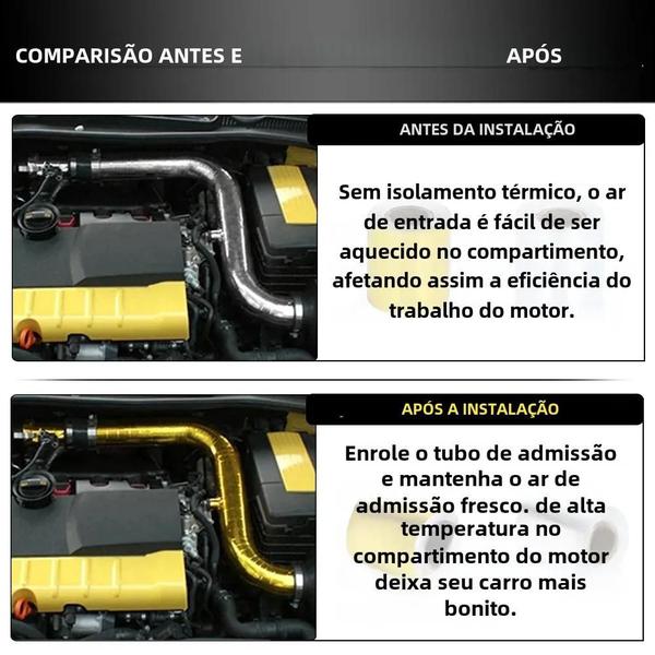 Imagem de Fita Térmica Autoadesiva para Exaustão - 2 Polegadas - Ouro