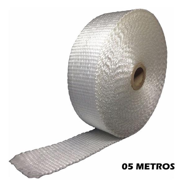 Imagem de Fita Termotape Térmica Branca Para Escapamento 05 Metros