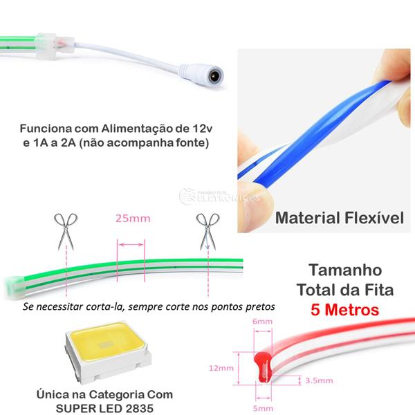 Fita Tira Led Luminosa Decoração Interno E Externo Baixo Consumo De Energia FITANEONBM LE2223 - Lelong Imagem de Fita Tira Led Luminosa Decoração Interno E Externo Baixo Consumo De Energia FITANEONBM LE2223