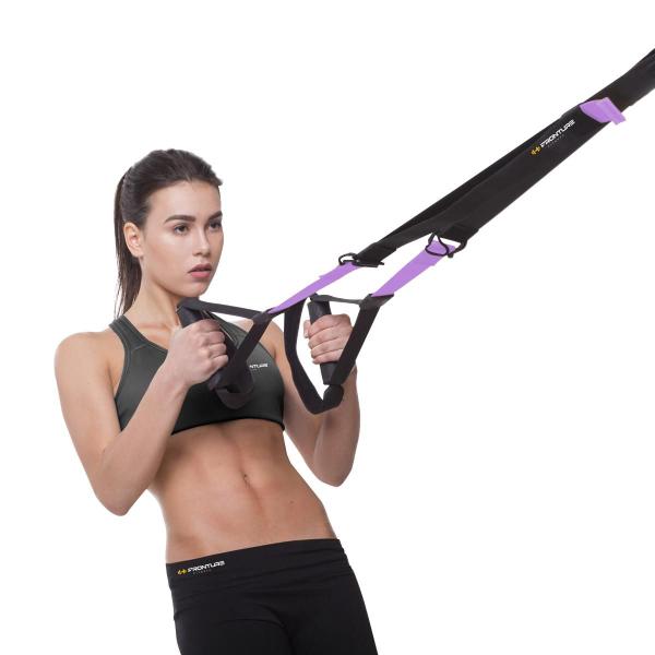 Imagem de Fita Trx Duplo Treino Suspenso Funcional Cross Training Roxo Feminino treinamento Suspensão Profissional