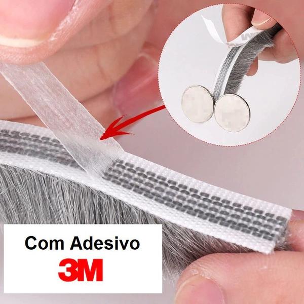 Imagem de Fita Veda Frestas Adesivo 3M Vedação Porta Janela 7 x 20mm