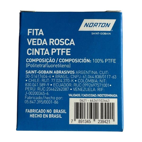 Imagem de Fita veda rosca classic 12mm x 10mts - norton