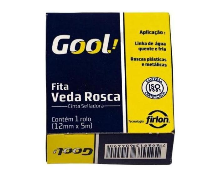 Imagem de Fita Veda Rosca Gool 12mm x 5 metros