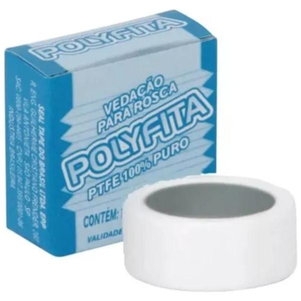 Imagem de Fita Veda Rosca Polifyta Teflon 12mmx25m 2 UNIDADE