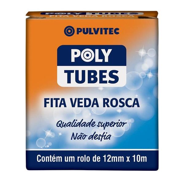 Imagem de Fita Veda Rosca Pulvitec Polytubes 12mmx10m - Embalagem com 60 Unidades