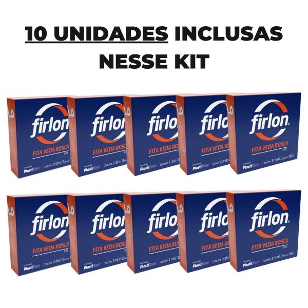 Imagem de Fita Veda Rosca Teflon 18Mm X 10M Kit 10 Un