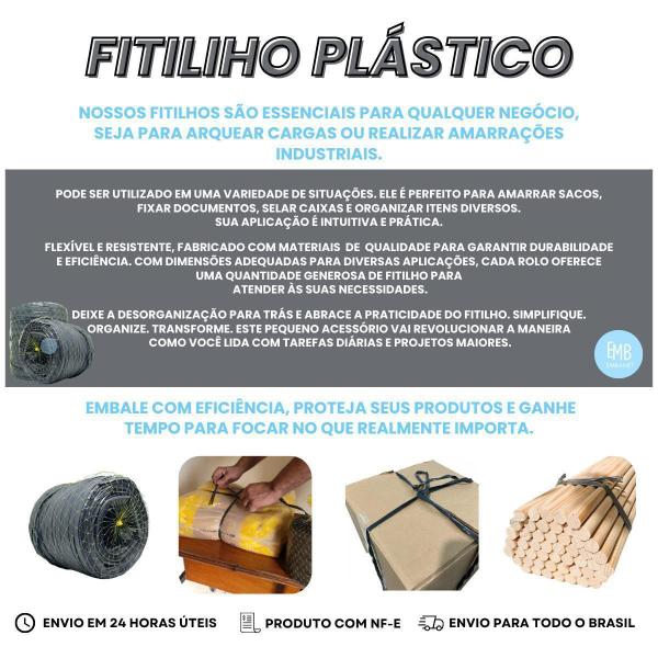 Imagem de Fitilho De Amarração Reciclado Plástico 600Mts Kit Com 5Und