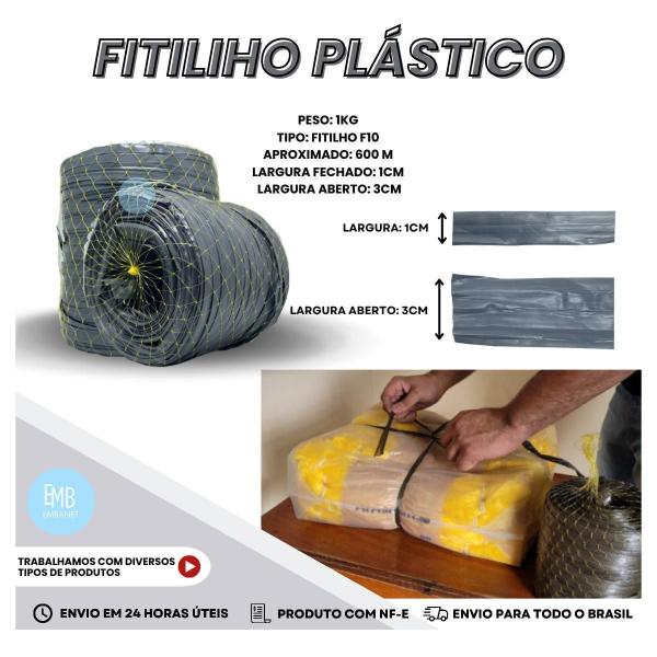 Imagem de Fitilho De Amarração Reciclado Plástico 600Mts Kit Com 5Und