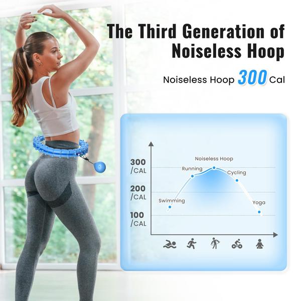 Fitness Hula Hoop Hillhub 32 nós Plus Size 165 cm sem ruído Imagem de Fitness Hula Hoop Hillhub 32 nós Plus Size 165 cm sem ruído