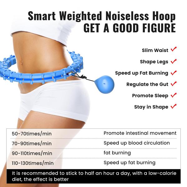 Fitness Hula Hoop Hillhub 32 nós Plus Size 165 cm sem ruído Imagem de Fitness Hula Hoop Hillhub 32 nós Plus Size 165 cm sem ruído