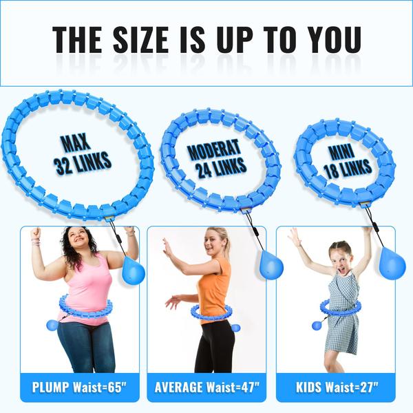 Fitness Hula Hoop Hillhub 32 nós Plus Size 165 cm sem ruído Imagem de Fitness Hula Hoop Hillhub 32 nós Plus Size 165 cm sem ruído