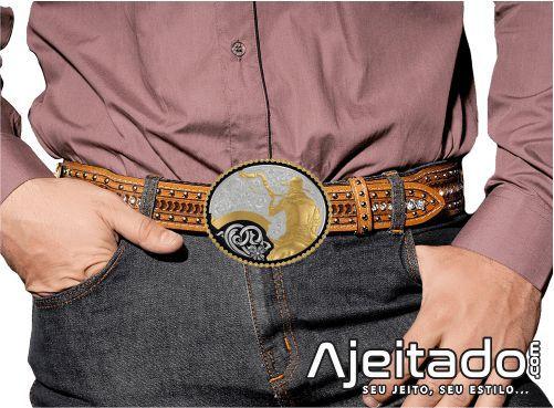 Imagem de Fivela Country Masculina Berranteiro Tam. G - 12391F