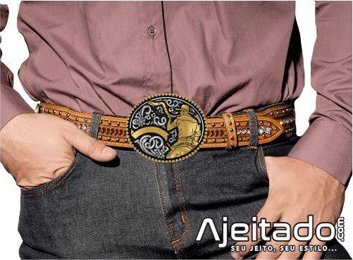 Fivela Country Masculina Berranteiro Tam. G - 12391FJ - SUMETAL Imagem de Fivela Country Masculina Berranteiro Tam. G - 12391FJ