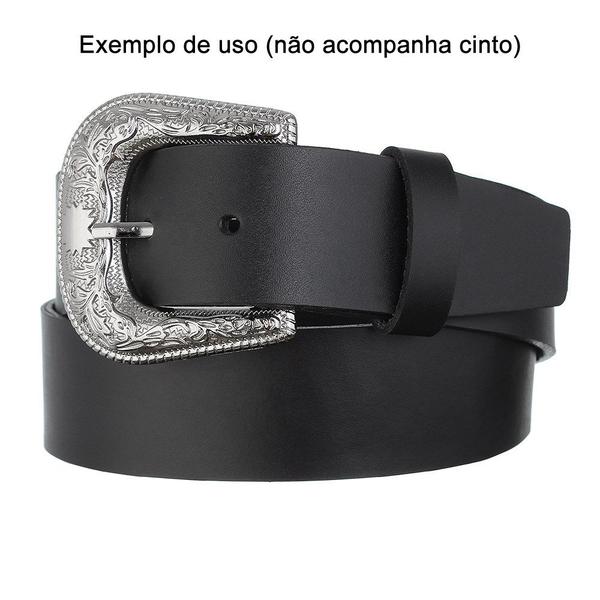 Fivela de Cinto Cowboy Prata Rodeo West 20937 Imagem de Fivela de Cinto Cowboy Prata Rodeo West 20937