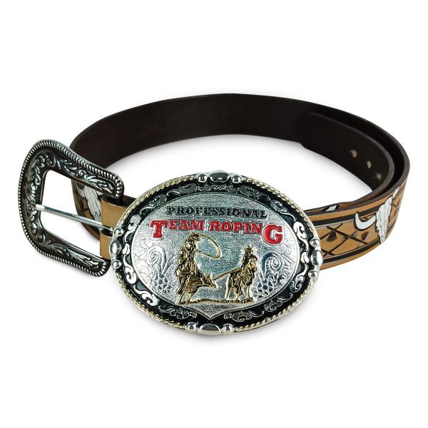 Imagem de Fivela Estilo Country Team Roping Metal Cavalo Cavalgada Top