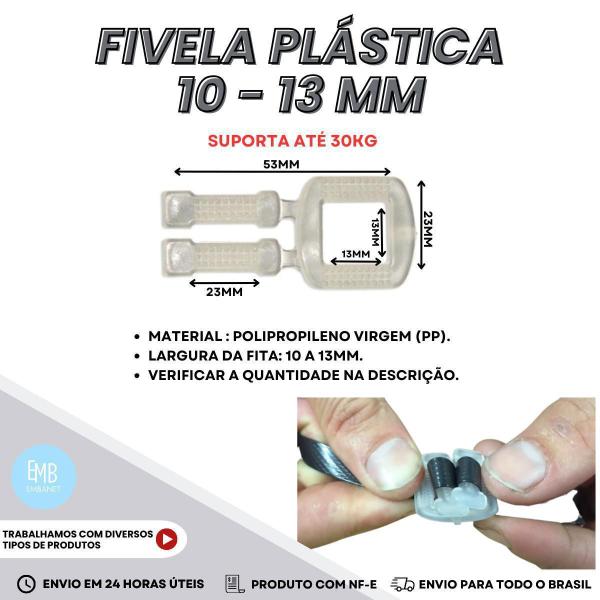 Imagem de Fivela Plastica Para Arquear Caixa De Papelão Branca 1000Und