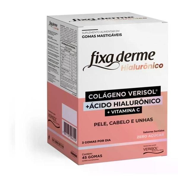 Imagem de Fixa Derme Hialurônico Colágeno Vitamina C 45 gomas