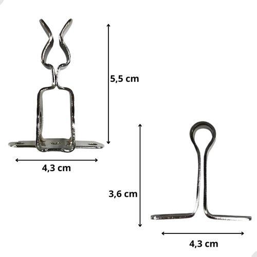 Imagem de Fixa Porta Prendedor de Pressao Prende Na Parede Cromado Batedor