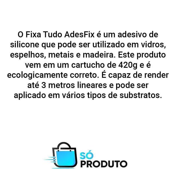 Imagem de Fixa Tudo Adesfix Silicone Para Vidros E Madeira Cinza