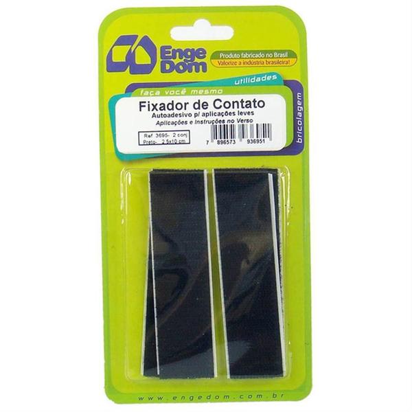 Imagem de Fixador de Contato Preto 25mm x 10cm  - 3695 - ENGEDOM