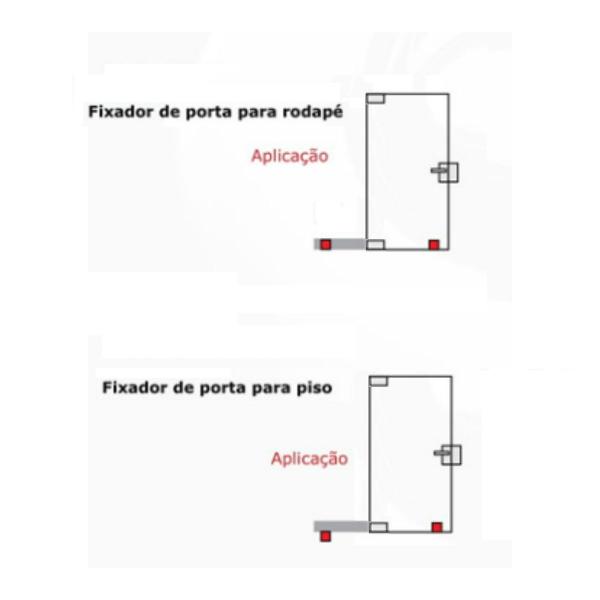 Imagem de Fixador de pressão para porta pivotante de vidro temperado blindex Bronze