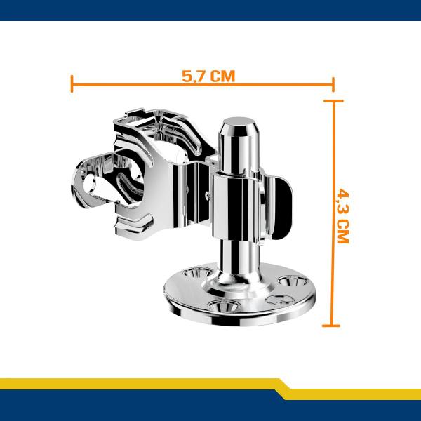 Fixador porta kit com 4 unidades trava de porta cromado de chão - Soprano Imagem de Fixador porta kit com 4 unidades trava de porta cromado de chão