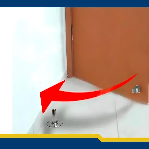 Fixador porta kit com 4 unidades trava de porta cromado de chão - Soprano Imagem de Fixador porta kit com 4 unidades trava de porta cromado de chão