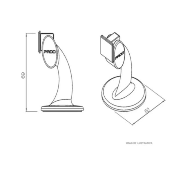 Imagem de Fixador porta magnetico zm sm-035 cromado pado