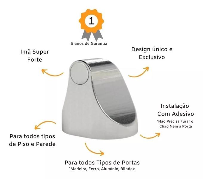 Imagem de Fixador Prendedor Trava Porta Magnético Comfort Door PBrilho