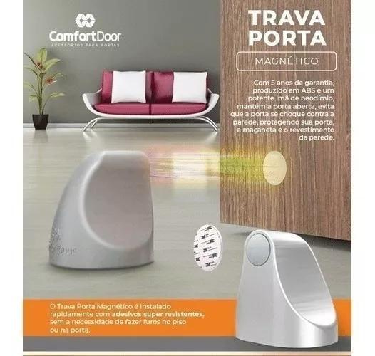 Imagem de Fixador Prendedor Trava Portas Magnético Comfort Door Branco