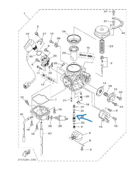 Imagem de Fixador pulverizador carburador yamaha Neo 115 at 115 31S1426100