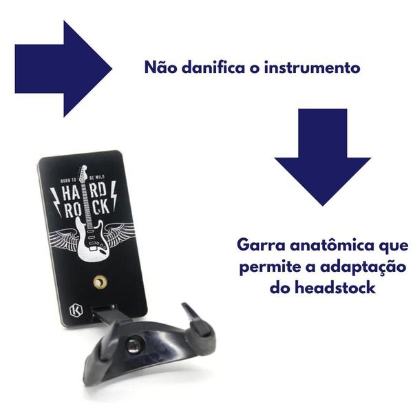 Imagem de Fixador Suporte de Parede Violão guitarra Madeira Ag Design Hard Rock Ask