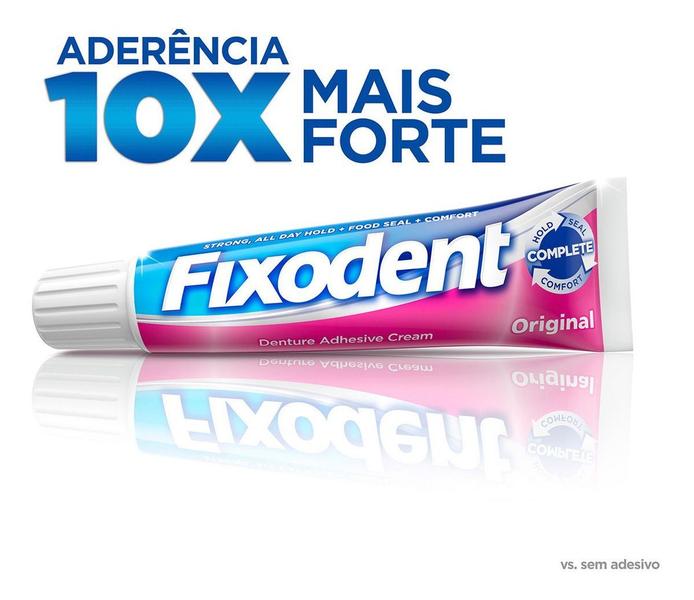 Imagem de Fixodent 68 G Original - Adesivo Próteses Dentárias 3 Unid