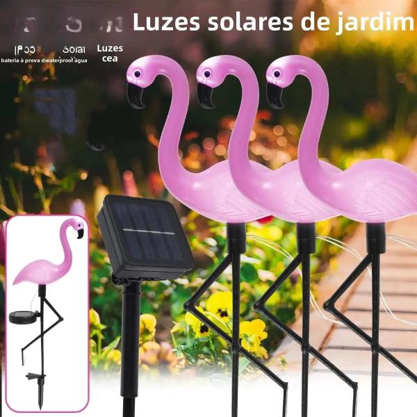 Imagem de Flamingo Luz Solar Led Estaca Ip65 À Prova D'água Caminho Externo Decoração De Jardim Lâmpada De