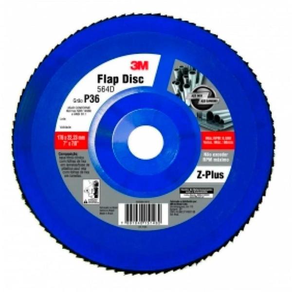 Flap Disc 564D Z-Plus 178 X 22MM G40 - 3M Imagem de Flap Disc 564D Z-Plus 178 X 22MM G40