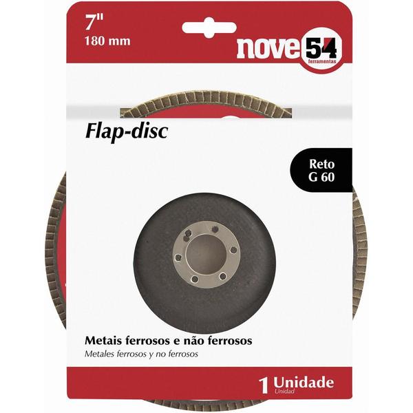 Flap disc 7" g50 costado fibra reto p/ aço carbono Nove54 Imagem de Flap disc 7" g50 costado fibra reto p/ aço carbono Nove54