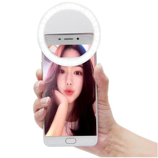 Flash Para Celular Luz Iluminação Ring Light Anel Led Selfie Branco - Bc Bora Colega Shop Imagem de Flash Para Celular Luz Iluminação Ring Light Anel Led Selfie Branco