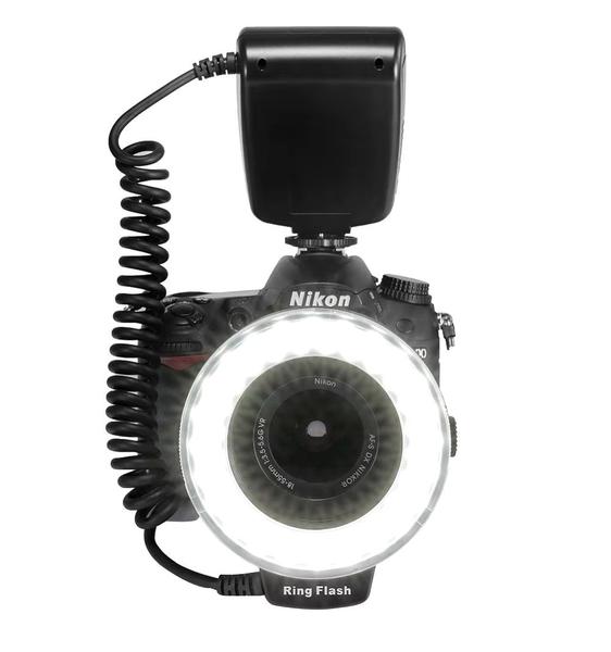 Imagem de Flash Ring 46 Leds Macro HD130 Led De Luz Para Nikon Canon Dslr Camera