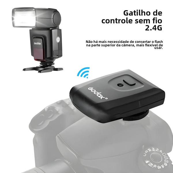 Imagem de Flash Speedlite Eletrônico Sem Fio AT-16 2.4G - Número Guia 33 - Universal para Câmera