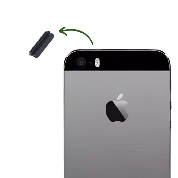 Imagem de Flex do botão power compatível com iPhone 5 preto