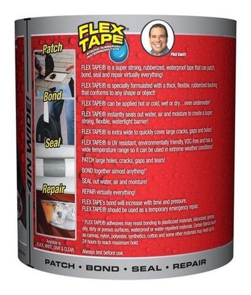 Flex Tape Superfita Flex Seal 10X150Cm Cinza Imagem de Flex Tape Superfita Flex Seal 10X150Cm Cinza