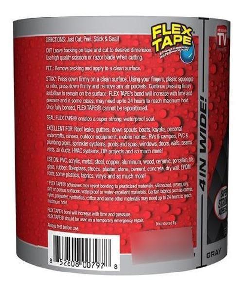 Flex Tape Superfita Flex Seal 10X150Cm Cinza Imagem de Flex Tape Superfita Flex Seal 10X150Cm Cinza