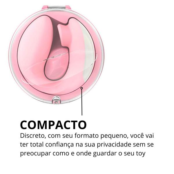 Imagem de Flex Vibrador e Sugador de Clitóris e Ponto G Rosa 5 Modos Sucção 10 Vibrações