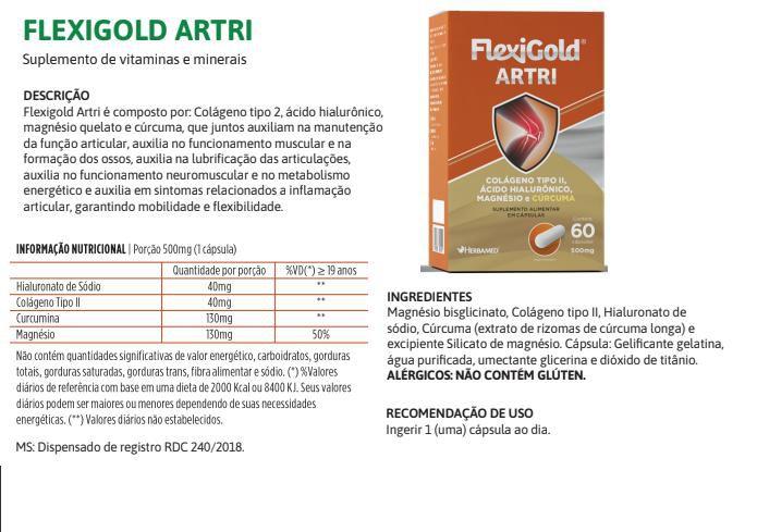 Imagem de Flexigold Artri Colagéno Tipo 2 Curcuma Articulação 60cps