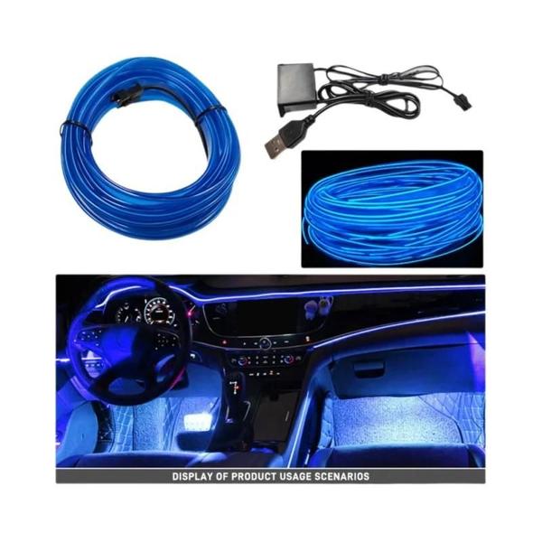 Imagem de Flexível Led Interior Do Carro Lâmpada Decorativa 1m 3m 5m Usb Tira De Néon Luz Ambiente Diy