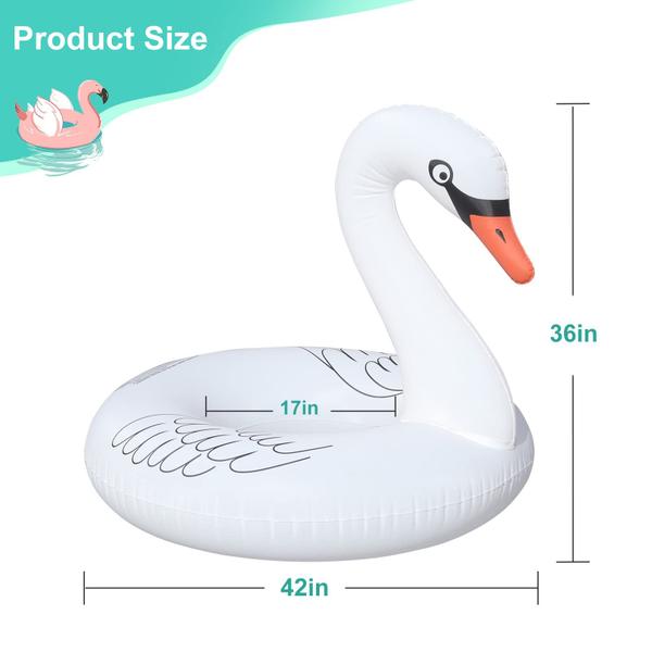 Imagem de Float inflável Swan Pool FlyfreeU com luzes solares para adultos