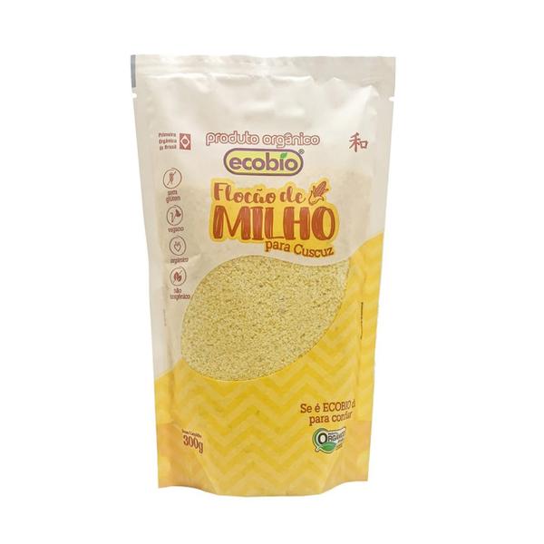 Flocão de Milho Orgânico Sem Glúten Zero Lactose Ecobio 300g Imagem de Flocão de Milho Orgânico Sem Glúten Zero Lactose Ecobio 300g
