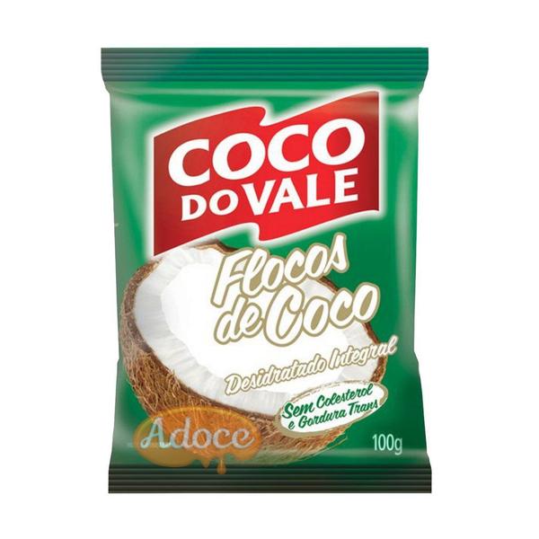 Flocos de coco desidratado integral 100g coco do vale Imagem de Flocos de coco desidratado integral 100g coco do vale