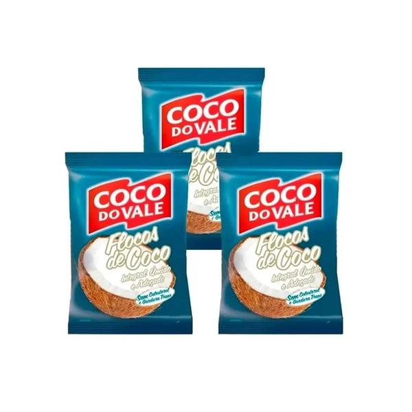 Imagem de Flocos De Coco Integral Umido E Adoçado Coco Do Vale 5 Kilos